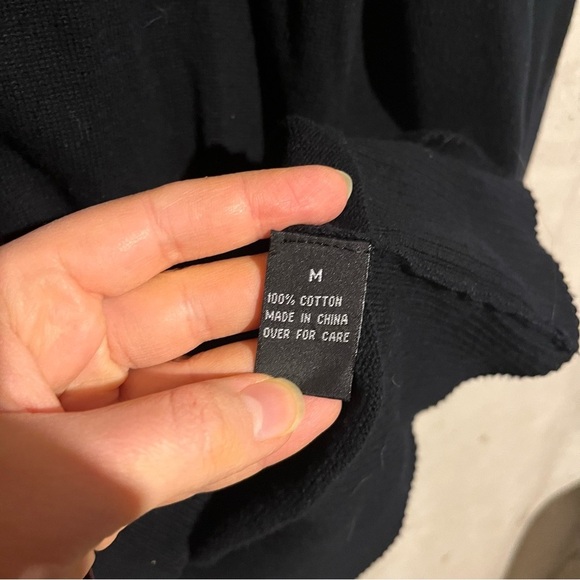 AB Studio Women's Black 3/4 Sleeve Button Front Lightweight Cardigan Size M - Picture 4 of 7